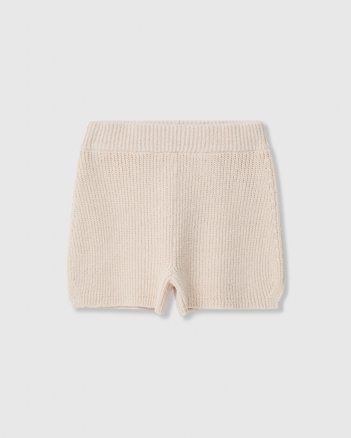 Casasola Alba knitted cotton white shorts - back view