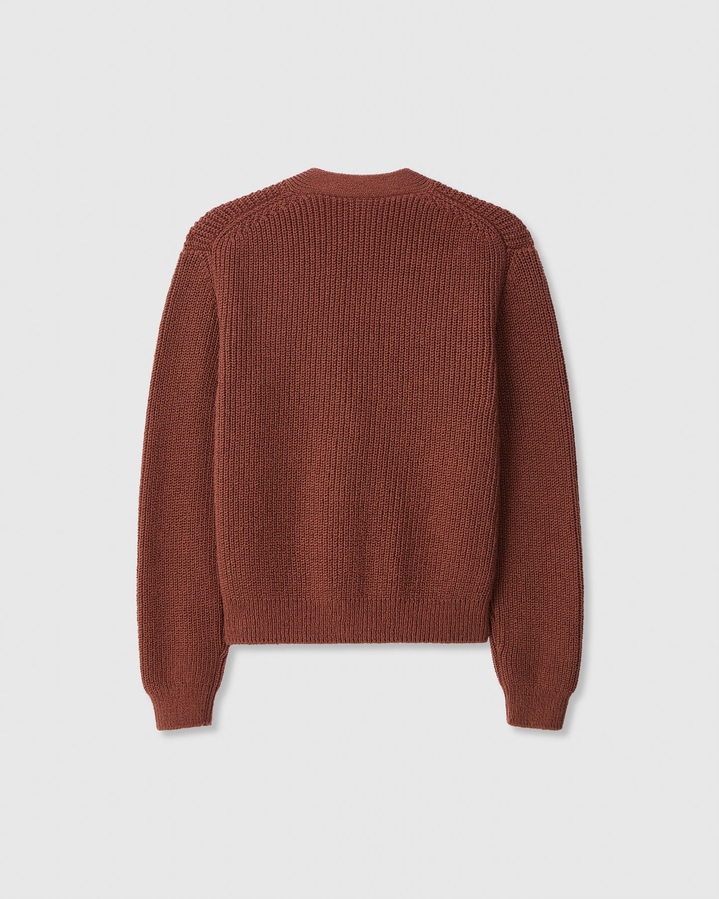 Casasola Aurora Knitted Cotton Brown Cardigan - back view