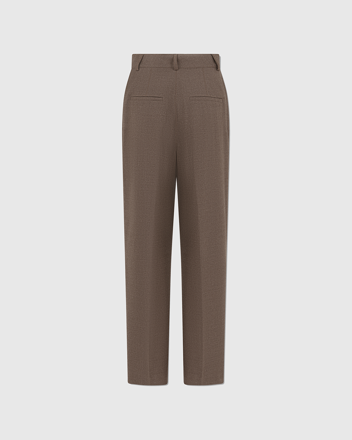 Casasola brown Italian flannel trousers — back view