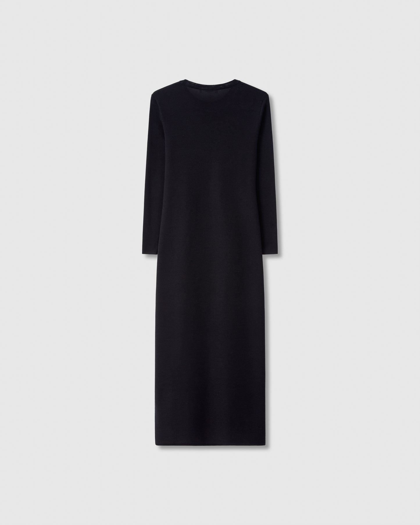 Casasola Elisabetta Silk Knit Midi-Dress in Black - Back View