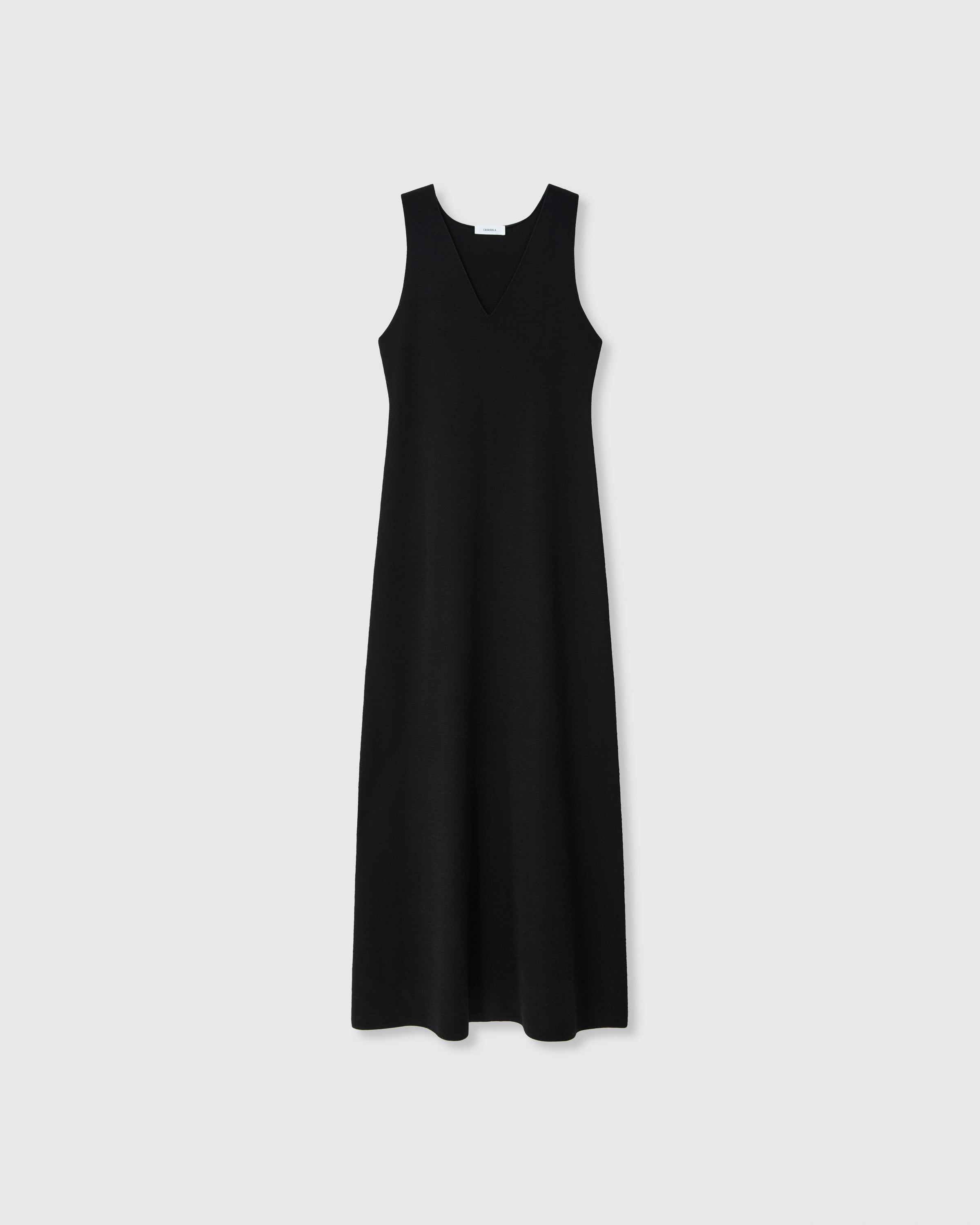 v neck black knit dress Sweetheart Knit Dress