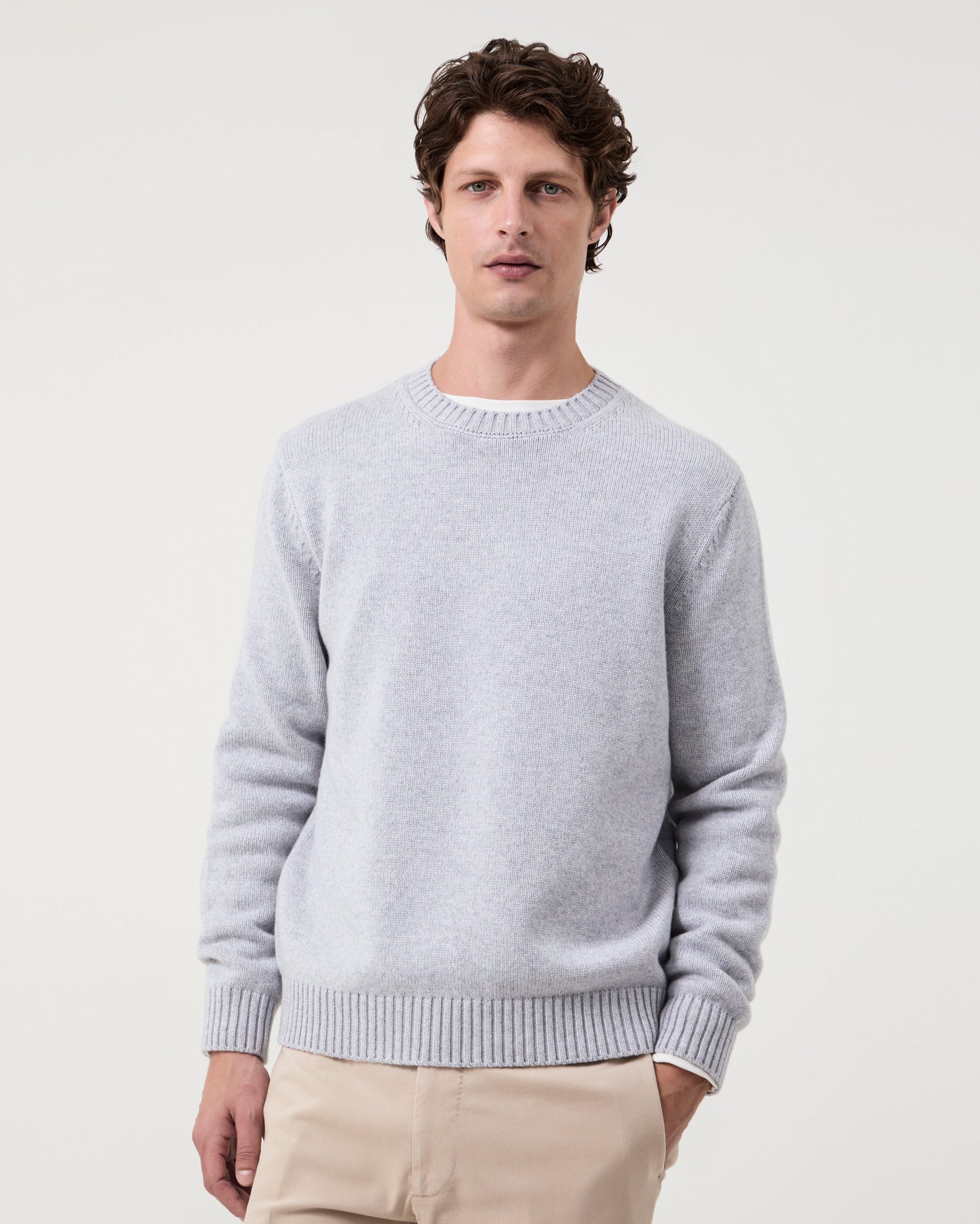 Pino Four-Ply Crew Grey