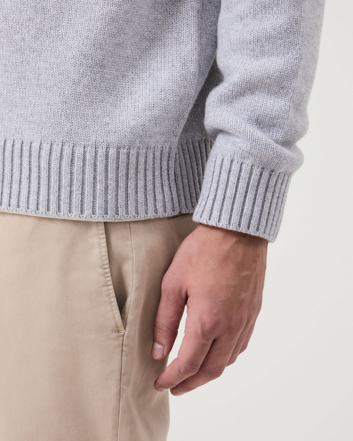 Pino Four-Ply Crew Grey