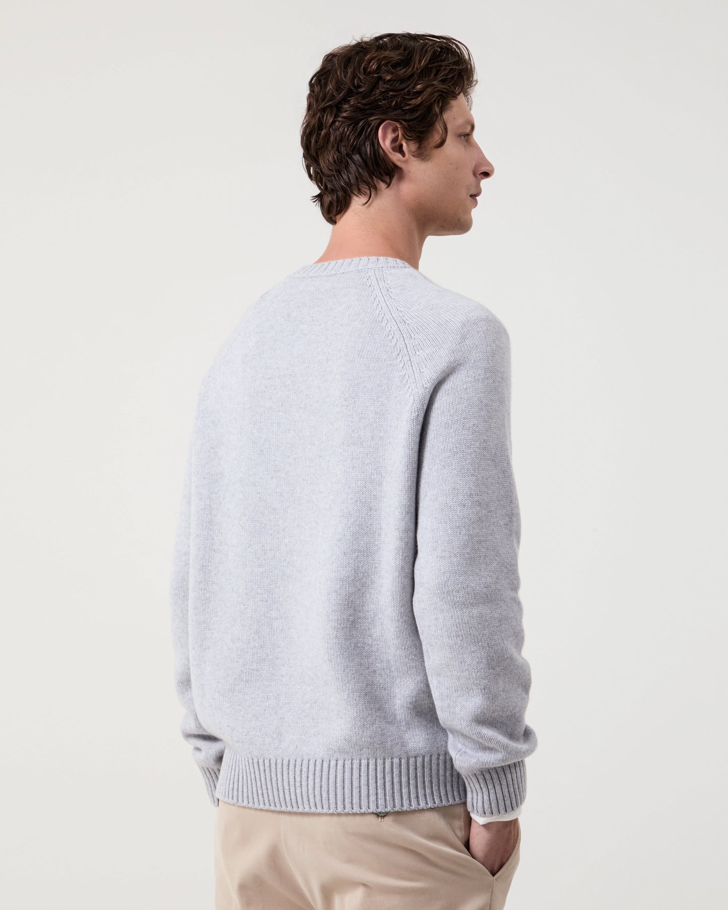 Pino Four-Ply Crew Grey