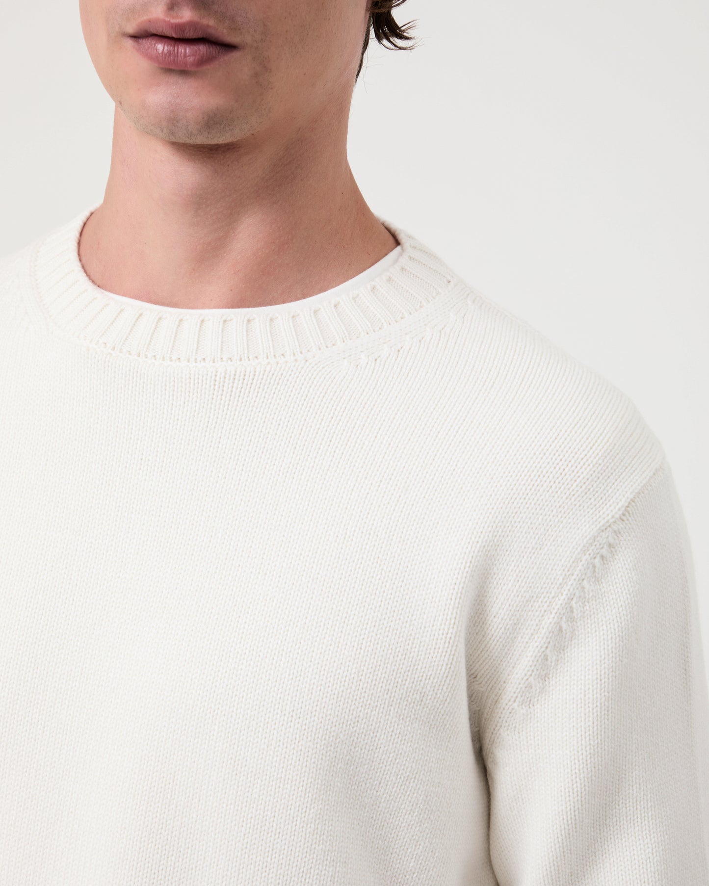 Pino Four-Ply Crew Tapioca