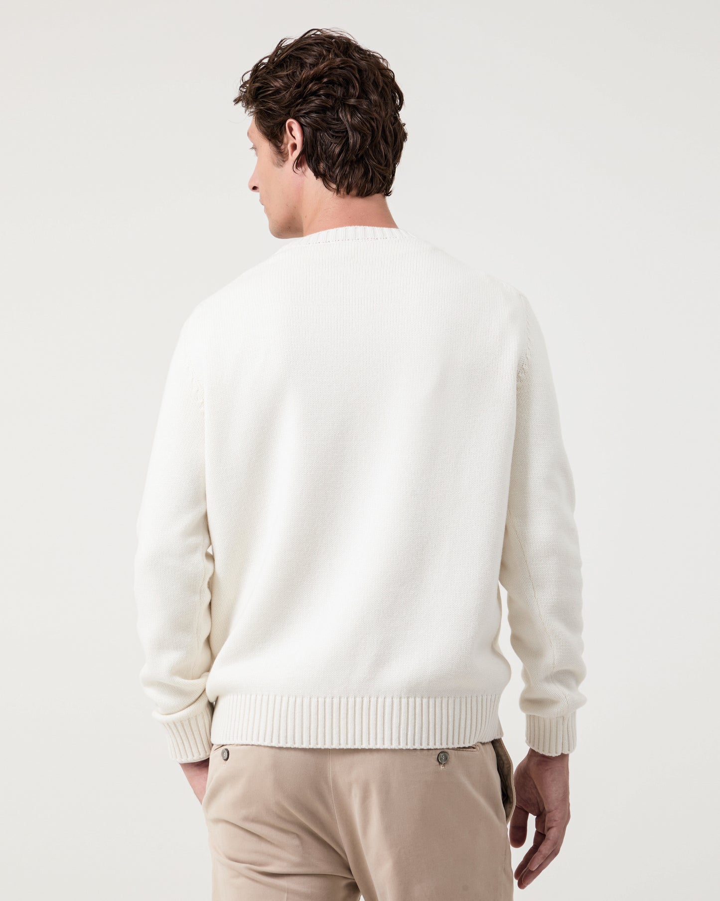Pino Four-Ply Crew Tapioca