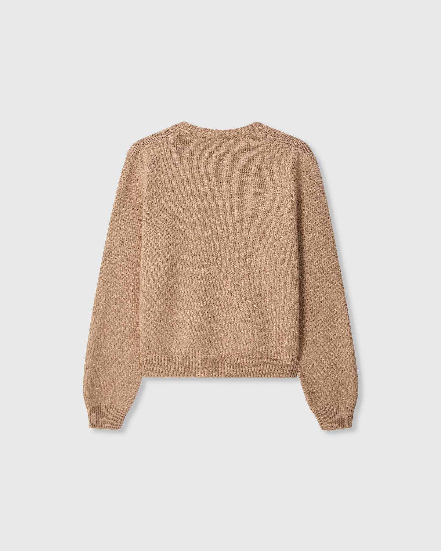 Casasola Nina knitted cotton crewneck camel - back view
