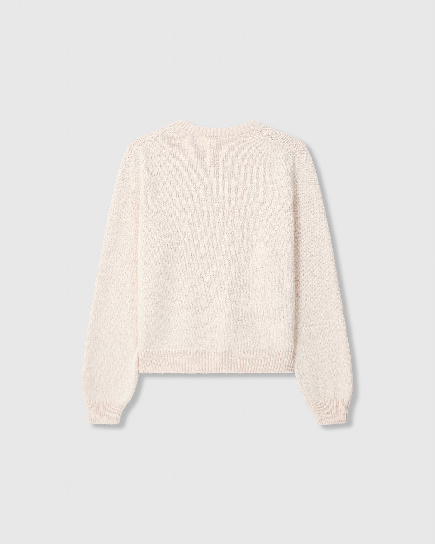 Casasola Nina knitted cotton crewneck white - back view