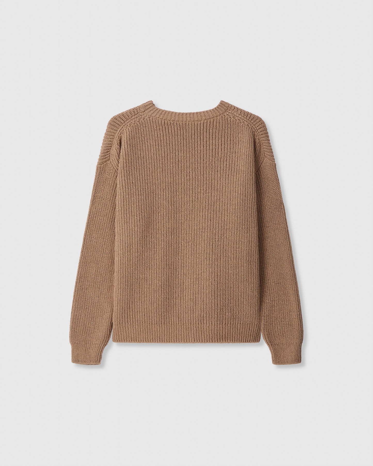 Casasola Ottavia knitted cotton camel crewneck - back view