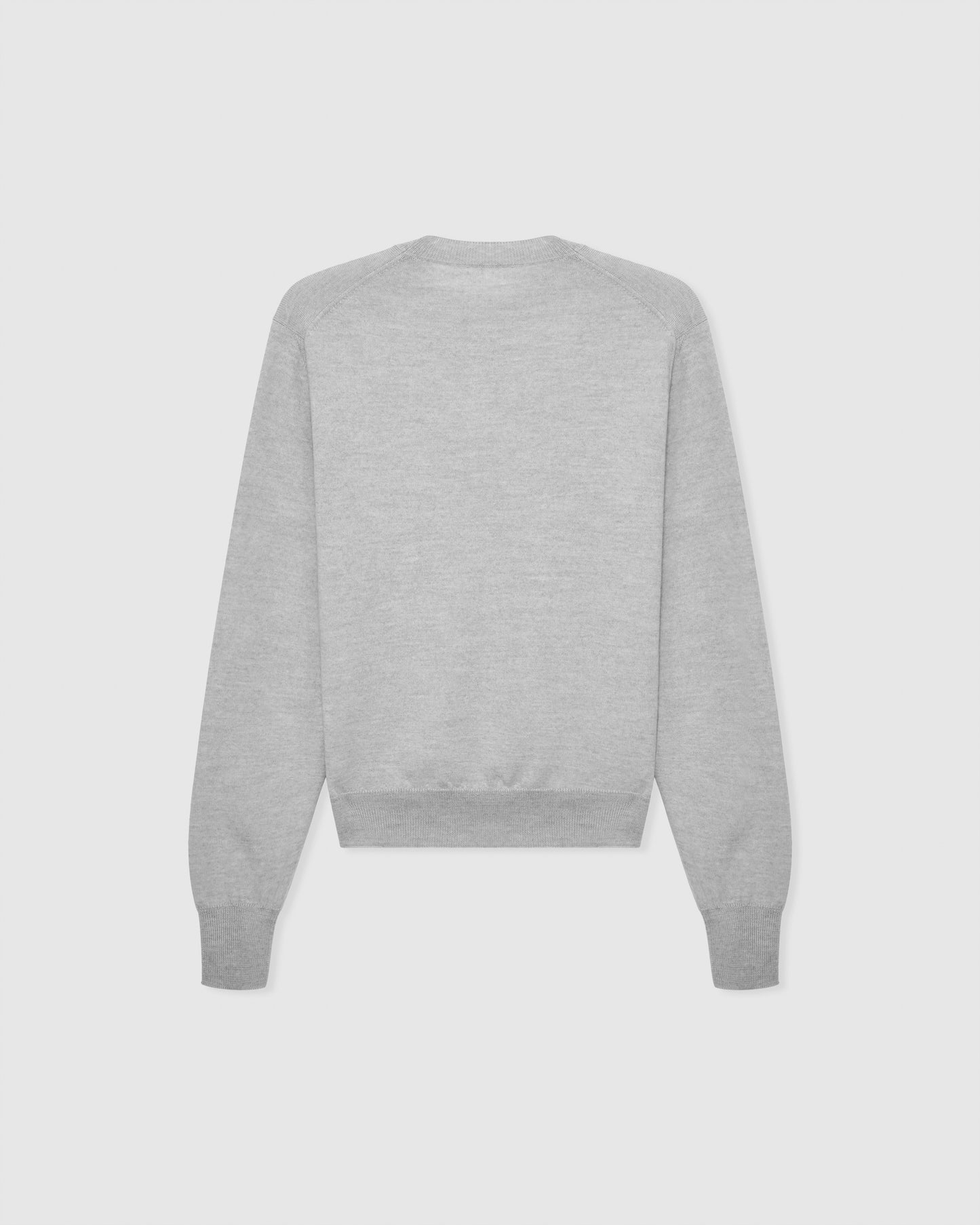 Casasola Pia knitted merino wool grey crewneck - back view