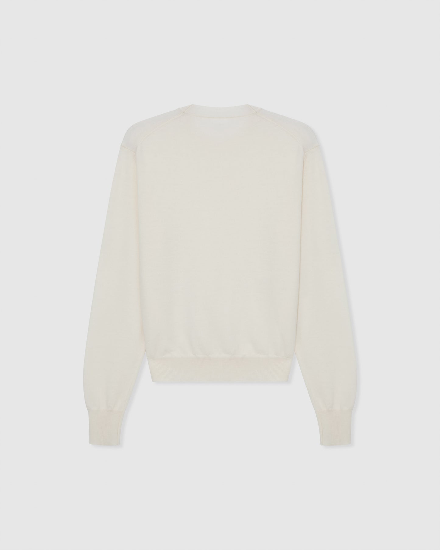 Casasola Pia knitted merino wool off-white crewneck - back view