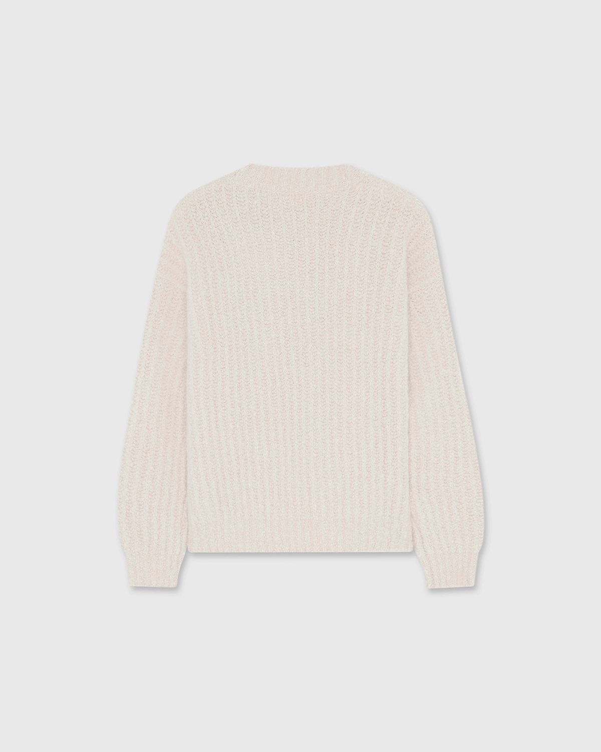 Casasola Orso Cashmere Silk Off-White Boucle Crewneck - Back View