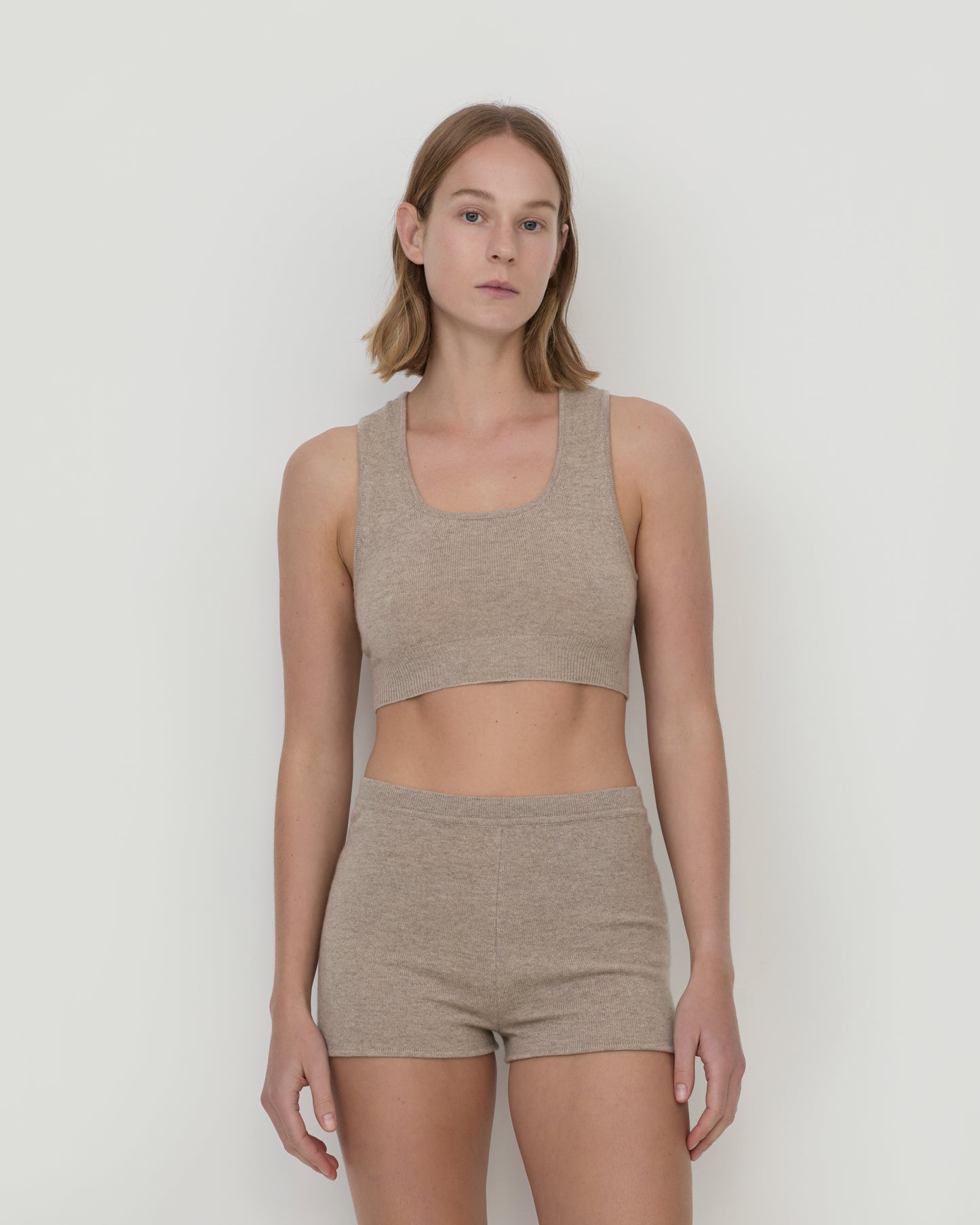 Ada Crop Tank Stone