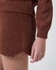 Casasola Alba knitted cotton brown shorts - detail view