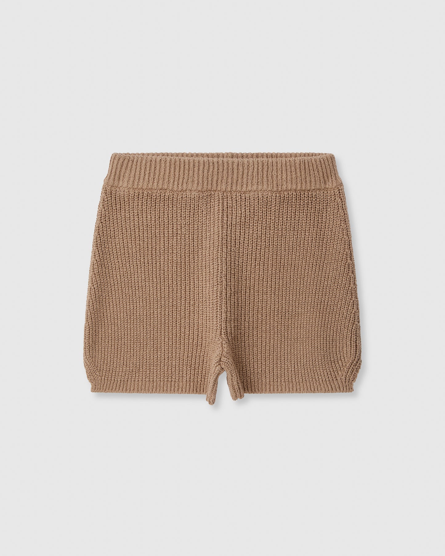 Casasola  Alba knitted cotton camel shorts - front view