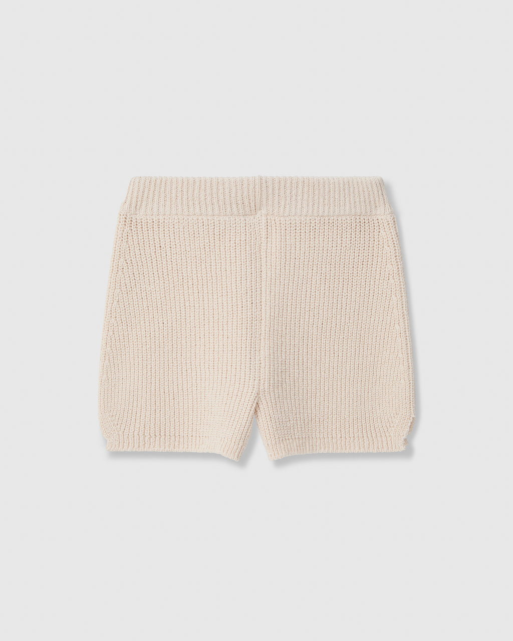 Casasola  Alba knitted cotton white shorts - Front view