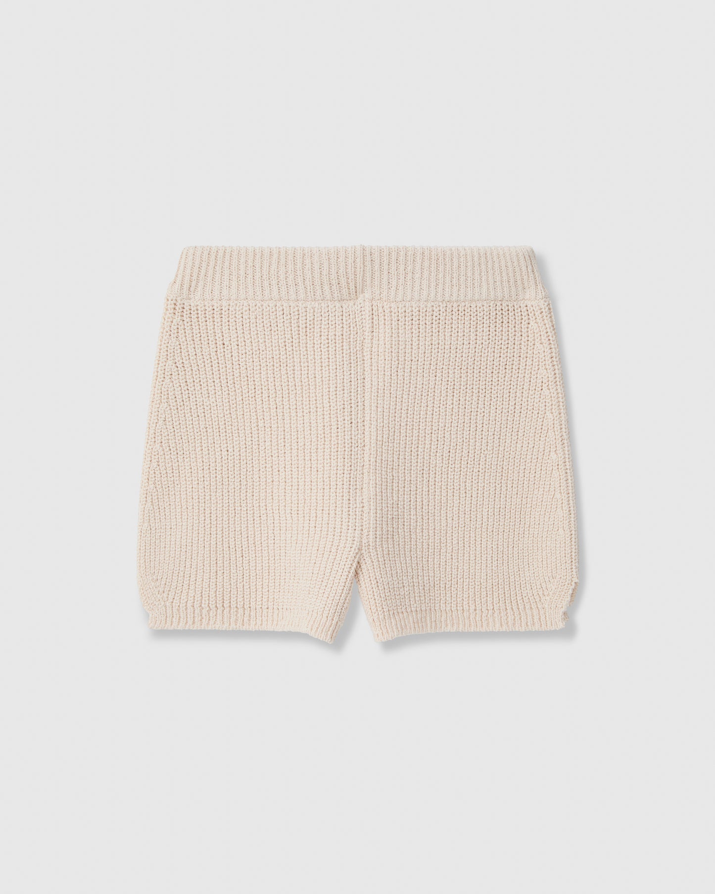 Casasola  Alba knitted cotton white shorts - Front view