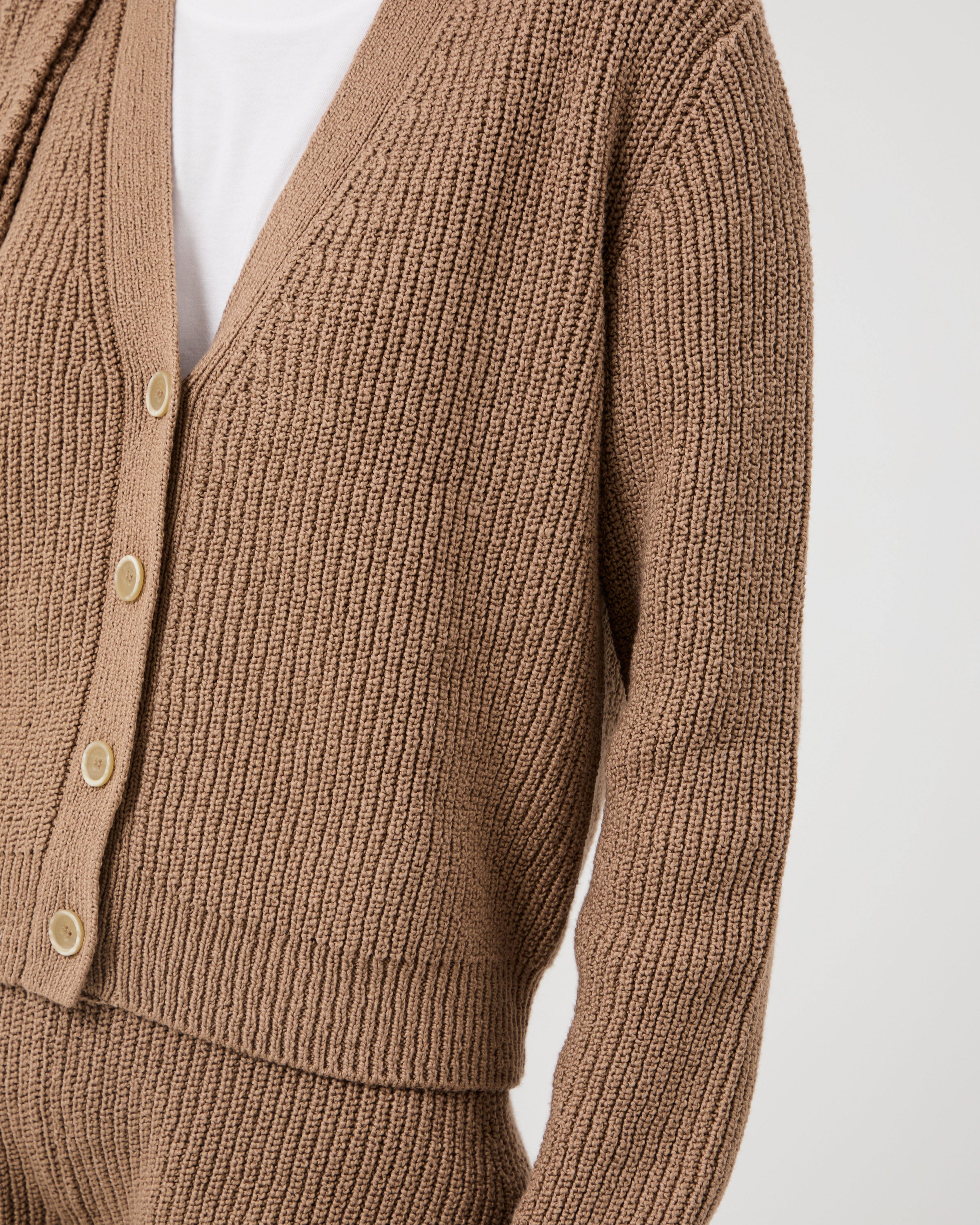 Casasola Aurora Cotton Knit Camel Cardigan – CASASOLA