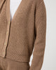 Casasola Aurora Knitted Cotton Camel Cardigan with matching shorts
