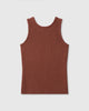 Casasola Carolina knitted cotton brown tank top - back view