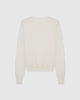 Casasola Giada knitted wool classic v-neck sweater in Ivory - back view