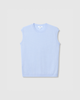 Casasola Milena Linen Tank Top in Light Blue - Front View