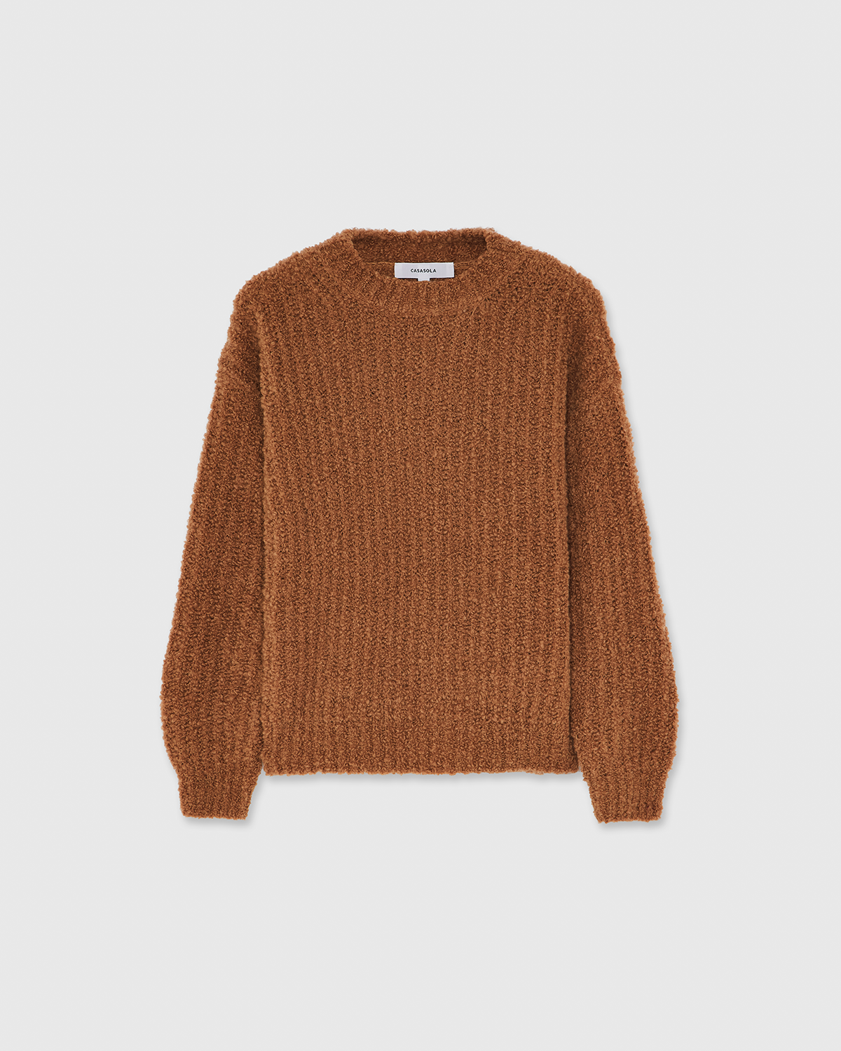 Casasola Orso Cashmere-Silk Boucle Crewneck Sweater - front view