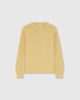 Casasola Orso Cashmere Silk Yellow Boucle Crewneck - Front View