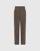 Casasola brown Italian flannel trousers — front view