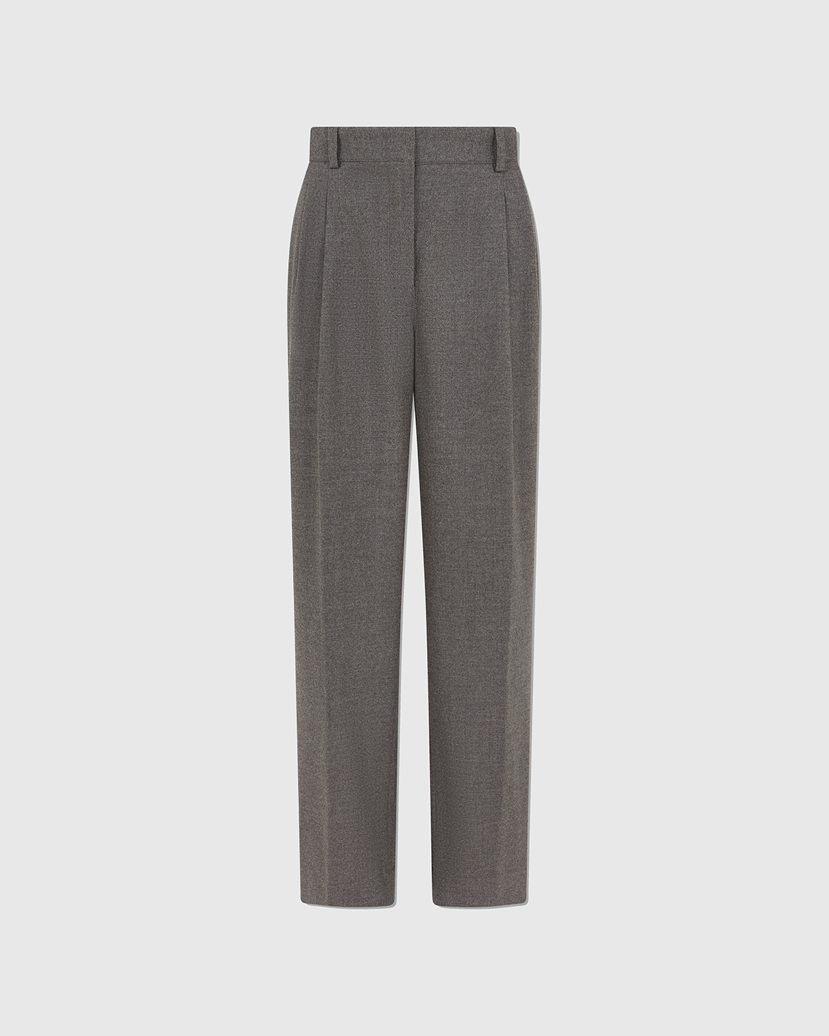 Casasola grey Italian flannel trousers — front view