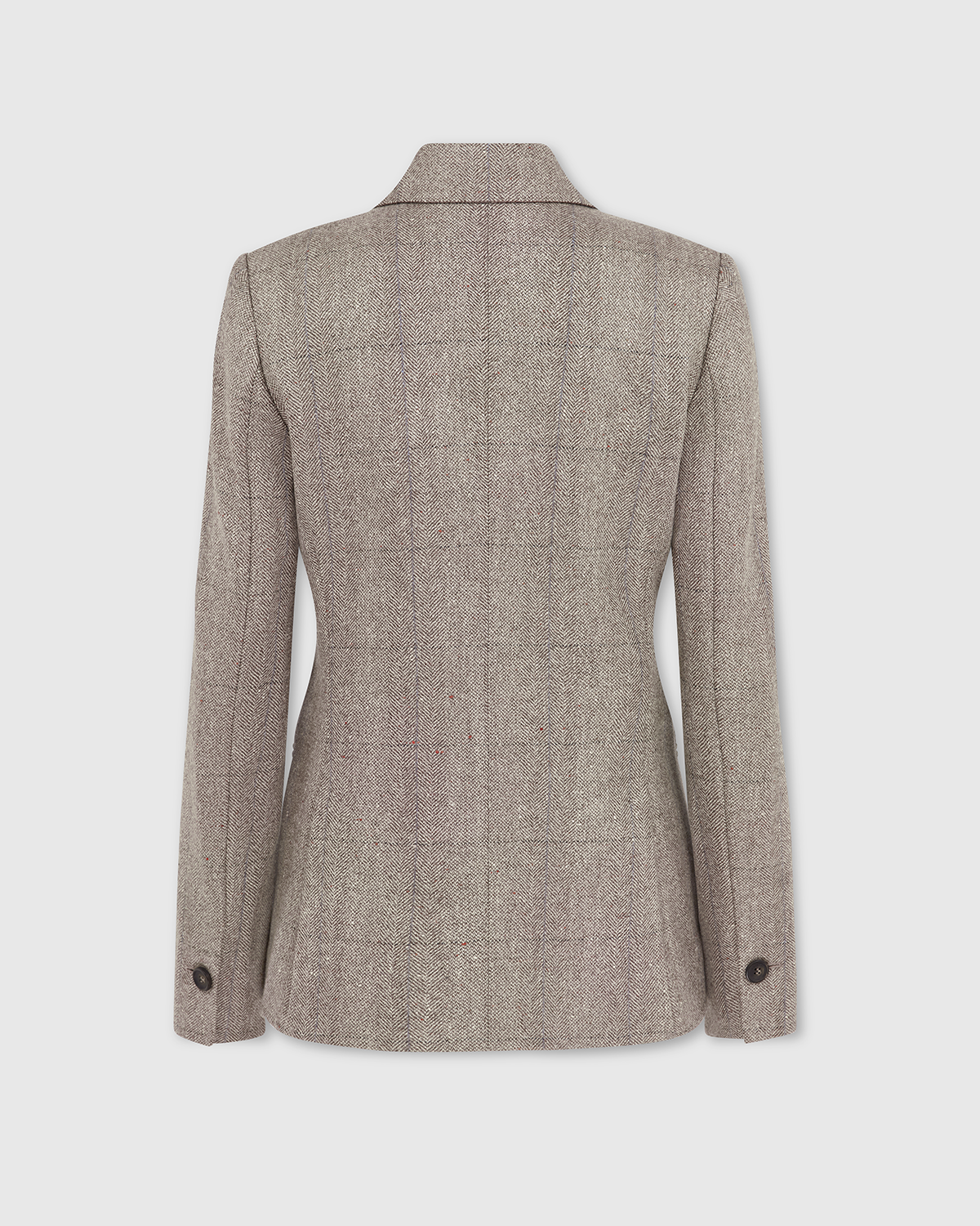 CASASOLA 4x1 double-breasted tweed blazer, made in Italy – back view
