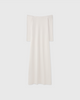 Casasola silk-knit mid-length strapless dress in off-white - back view
