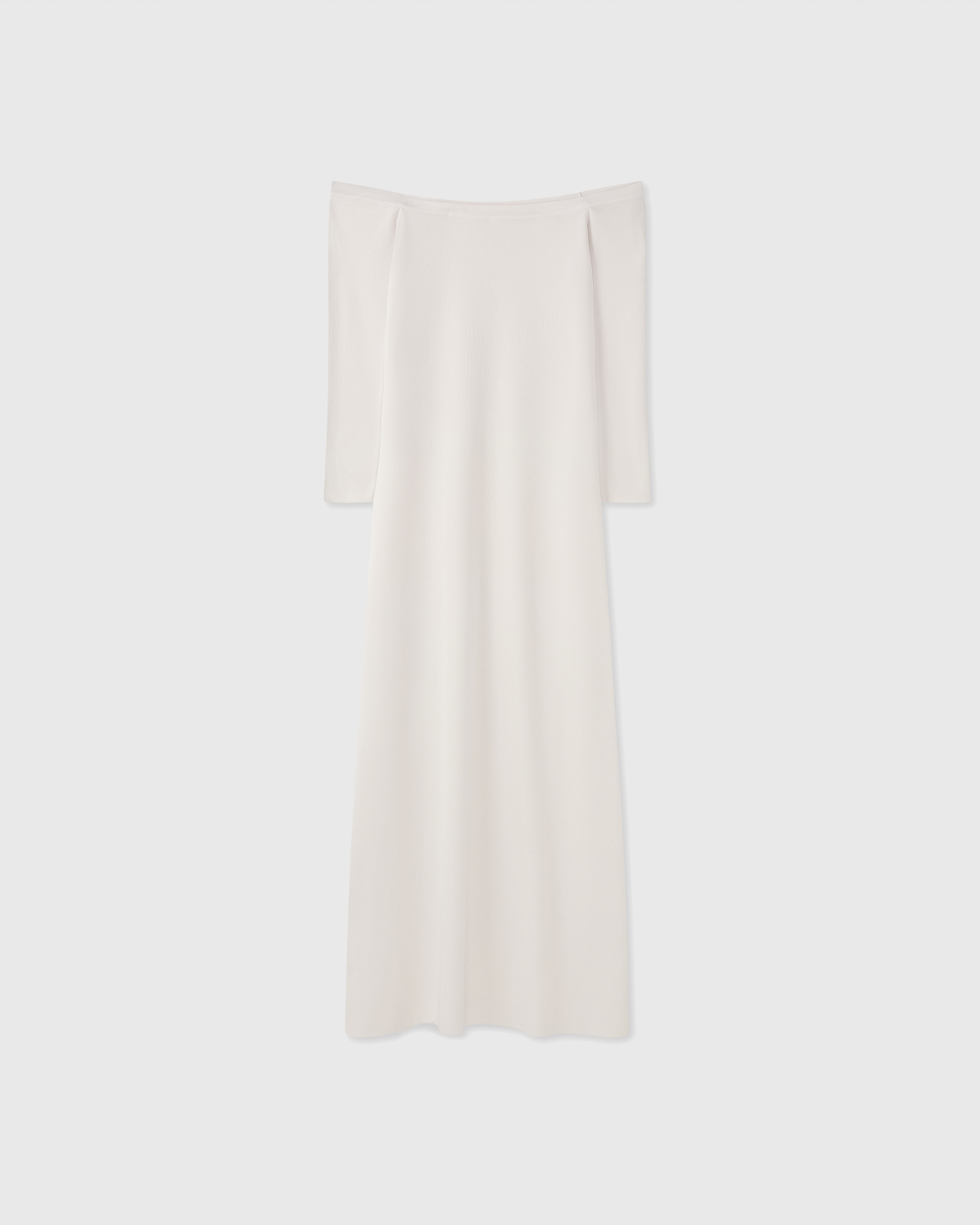 Casasola silk-knit mid-length strapless dress in off-white - back view