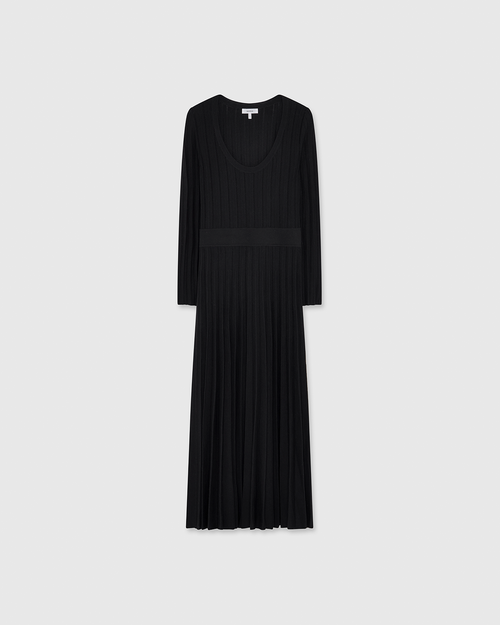 Mariacarla Pointelle Dress Black