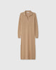 Casasola Daria Knitted 100% Linen Camel Polo Midi Dress - Front View