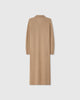 Casasola Daria mid-length knitted linen polo dress in camel - Back View