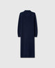 Casasola Daria Knitted Linen Navy Polo Midi Dress - Back View