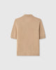 Casasola Daria 100% Linen Camel Polo Top - Back View