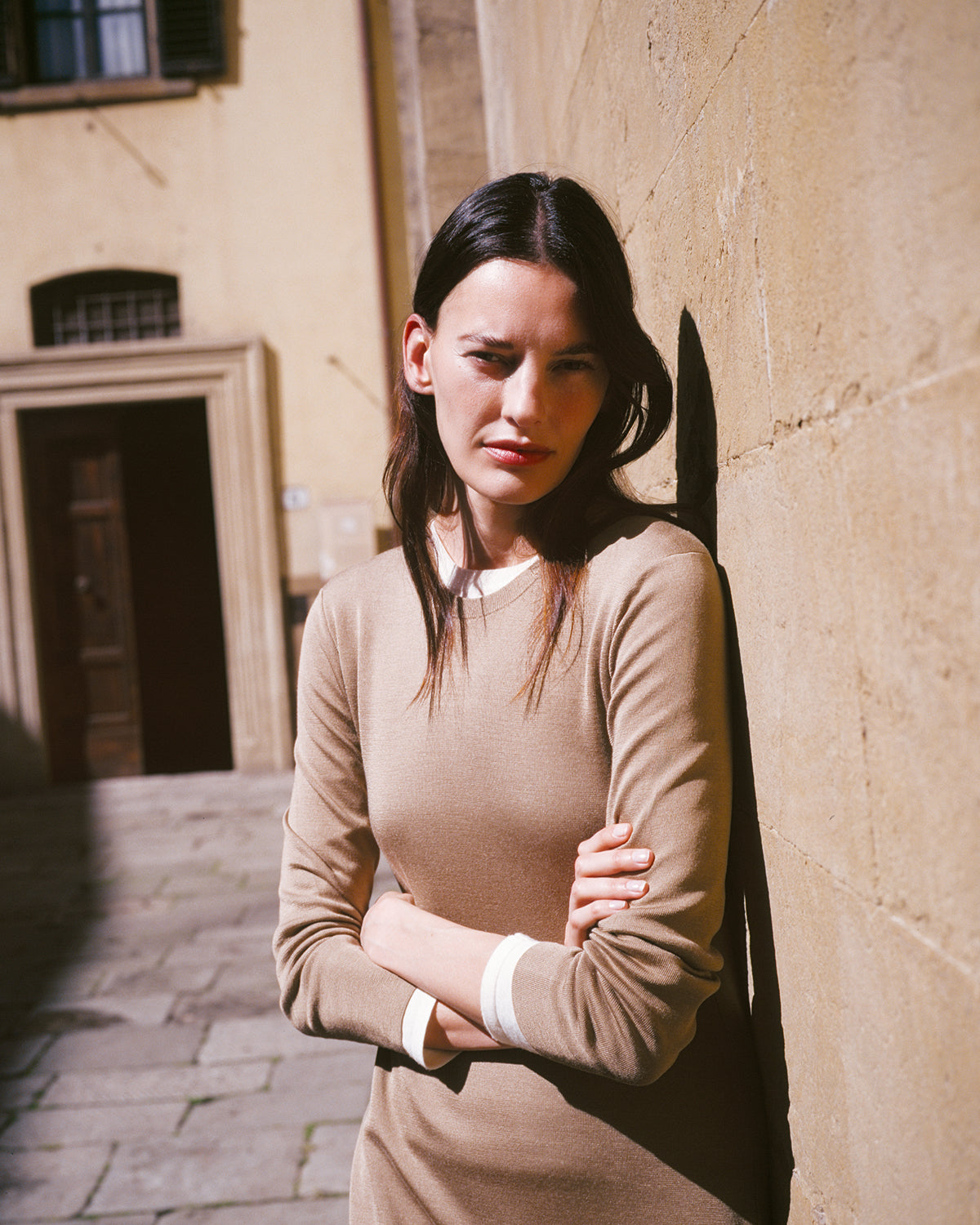Elisabetta Knit Dress Camel