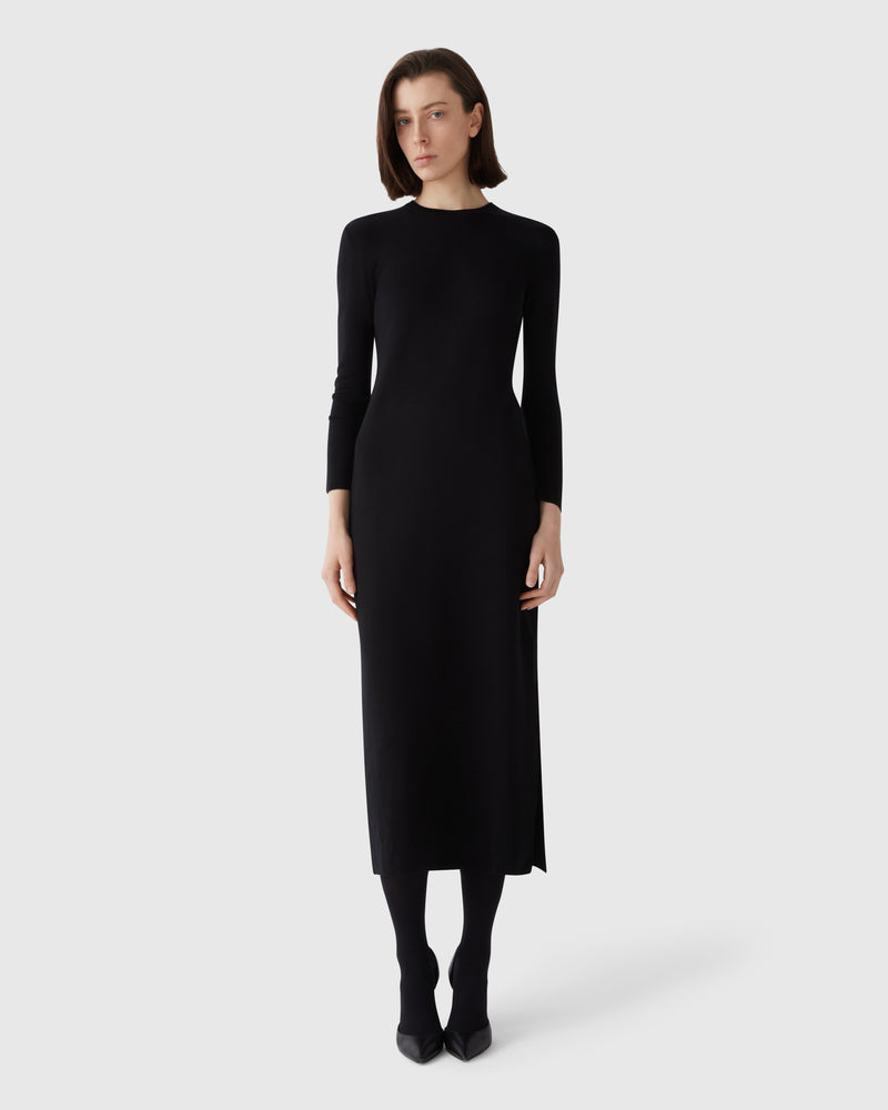 Elisabetta Knit Dress Black