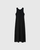 Casasola Etta knitted 100% silk v-neck midi dress black - front view