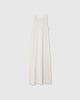 Casasola Etta knitted 100% silk v-neck midi dress white - front view