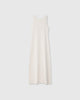 Casasola Etta knitted silk v-neck midi dress white - back view