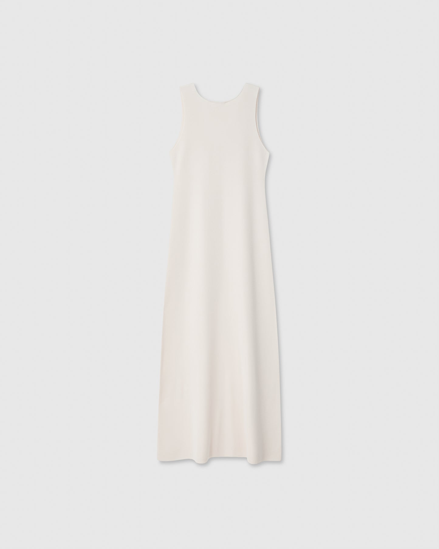 Casasola Etta knitted silk v-neck midi dress white - back view