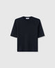 Casasola Eva Knitted Silk Top Black - Front View