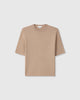 Casasola Eva Knitted 100% Silk Top Camel  - Front View