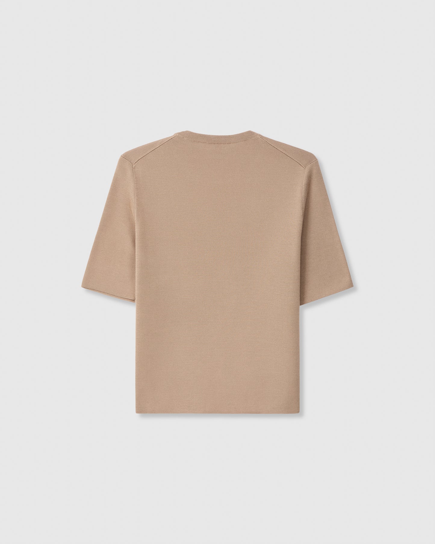 Casasola Eva Knitted Silk Top Camel - Back View