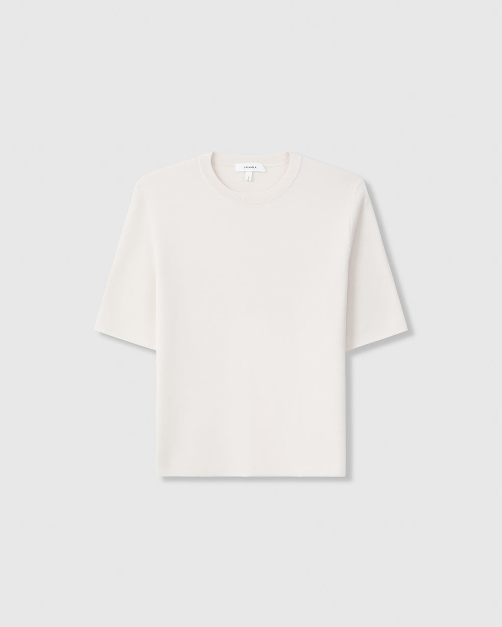 Casasola Eva Knitted Silk Top White - Front View