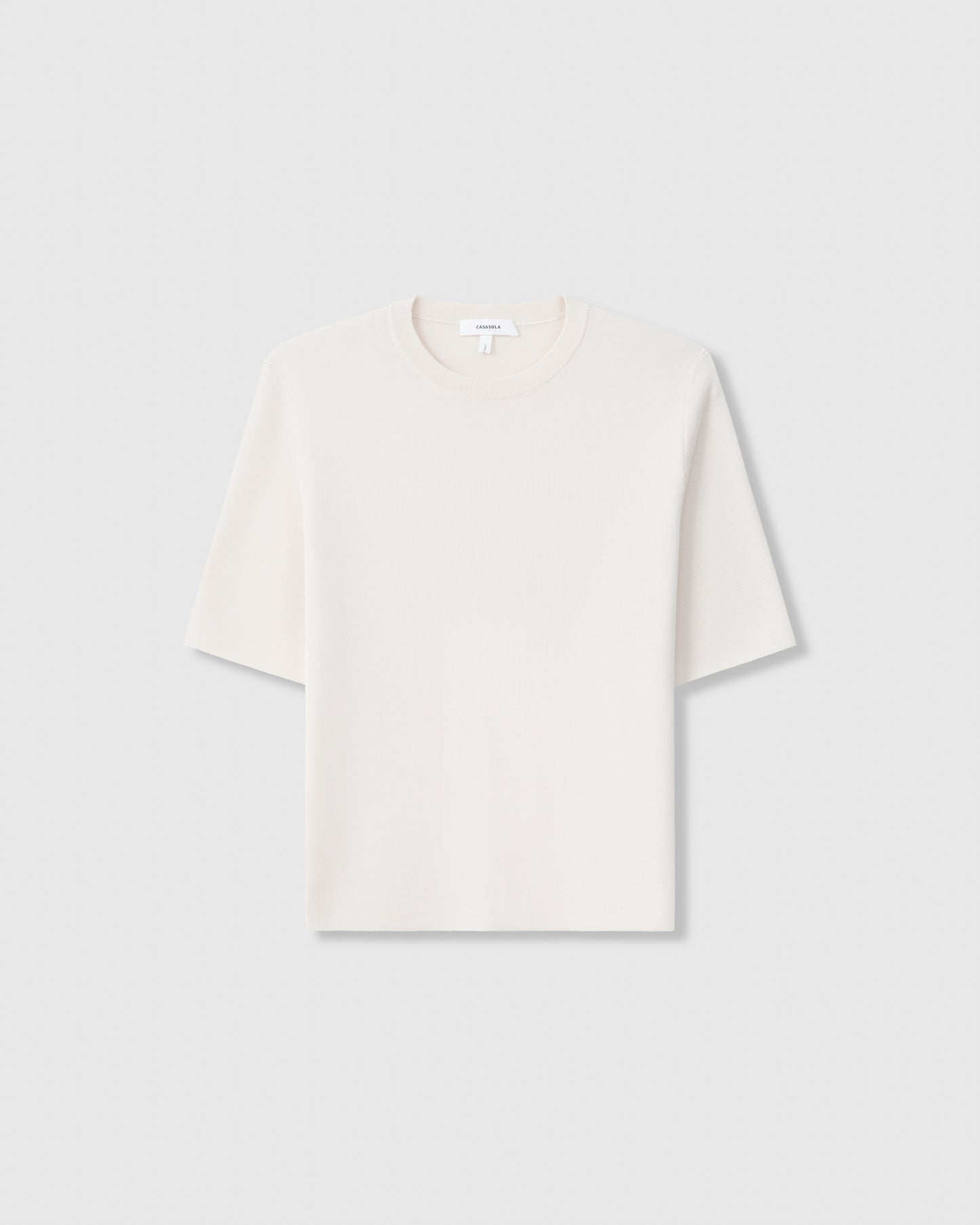 Casasola Eva Knitted Silk Top White - Front View