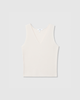 Casasola Evelina Knitted Silk V-Neck Top White - Front View